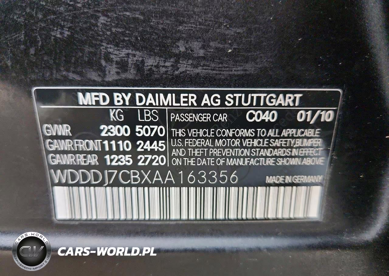 2010 Mercedes-Benz Cls 550 VIN:WDDDJ7CBXAA163356 - 12