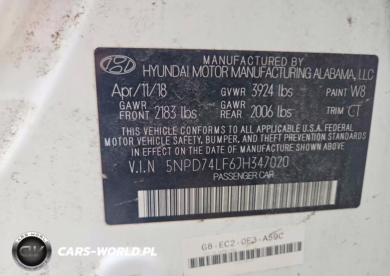 2018 Hyundai Elantra Se VIN:5NPD74LF6JH347020 - 12
