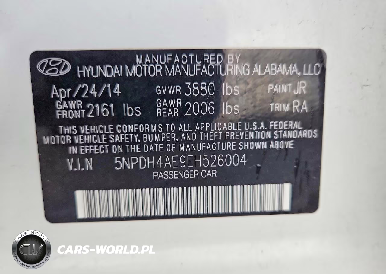 2014 Hyundai Elantra Se VIN:5NPDH4AE9EH526004 - 13