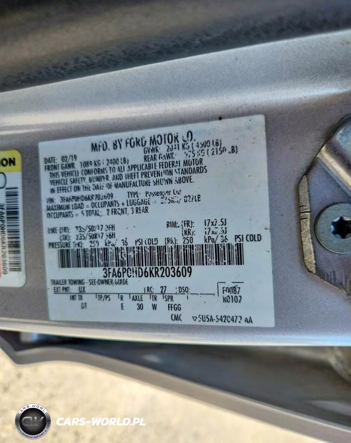 2019 Ford Fusion Se VIN:3FA6P0HD6KR203609 - 12