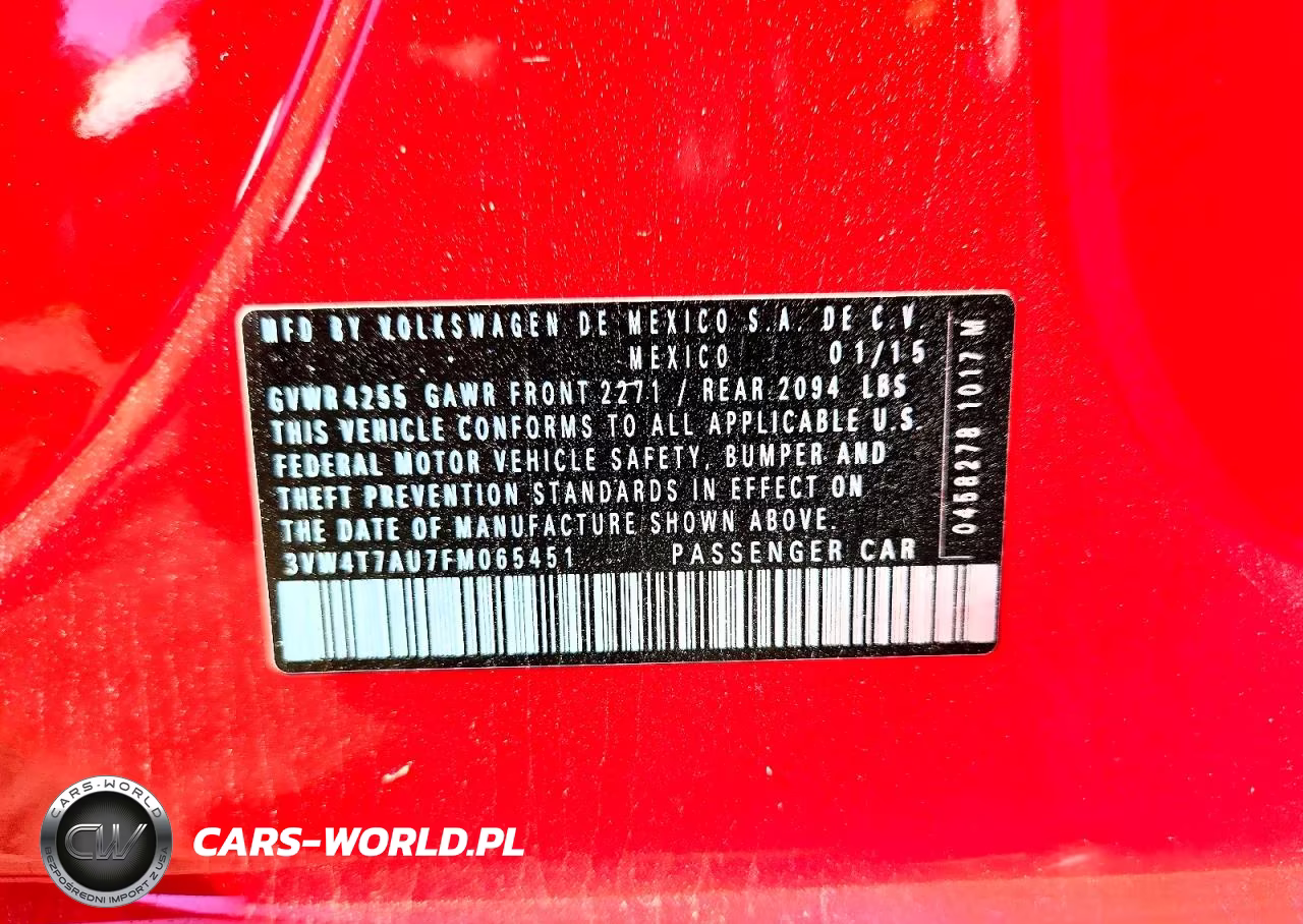 2015 Volkswagen Gti VIN:3VW4T7AU7FM065451 - 12