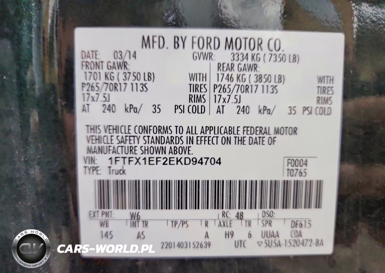 2014 Ford F150 Super Cab VIN:1FTFX1EF2EKD94704 - 12