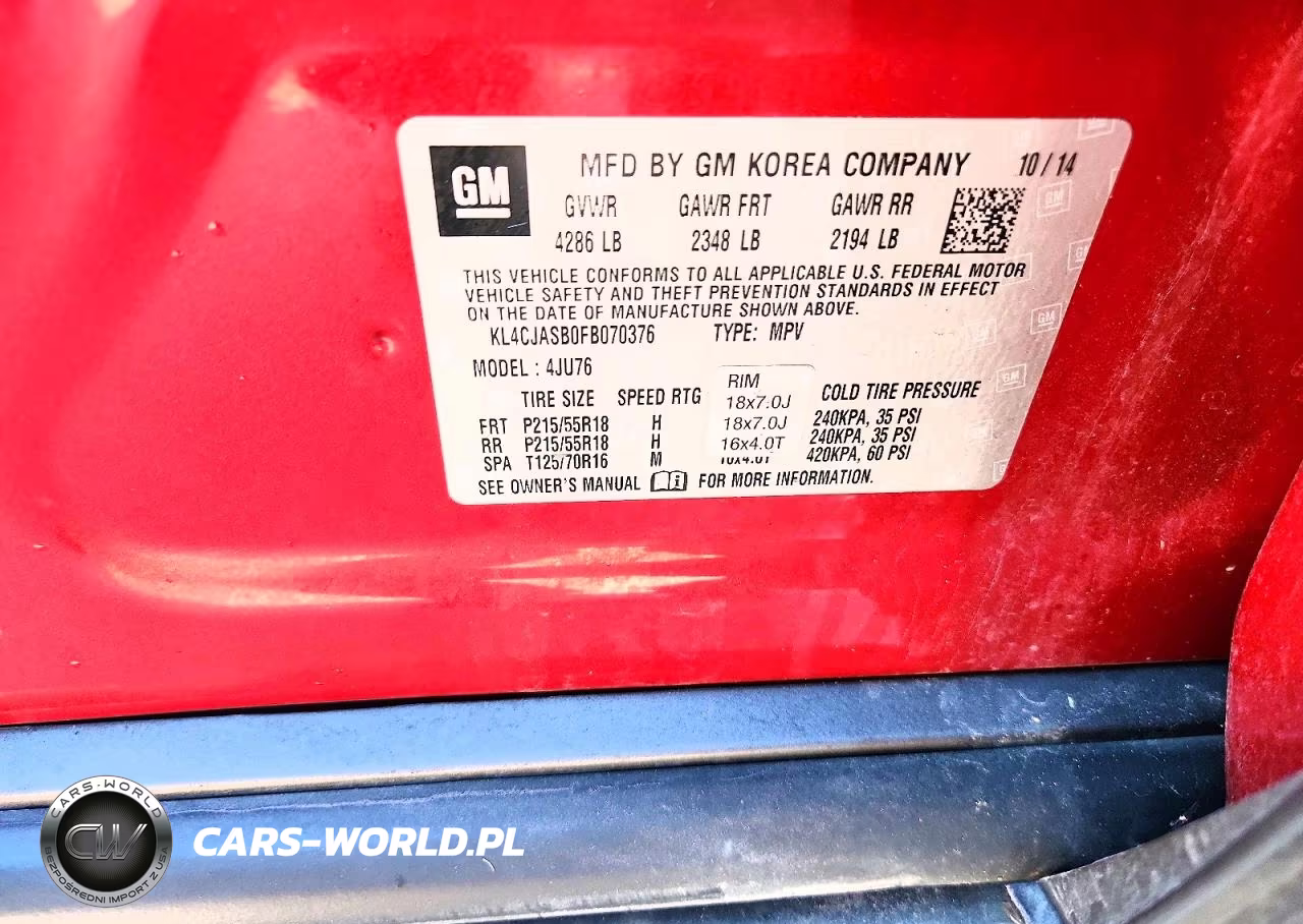 2015 Buick Encore VIN:KL4CJASB0FB070376 - 13