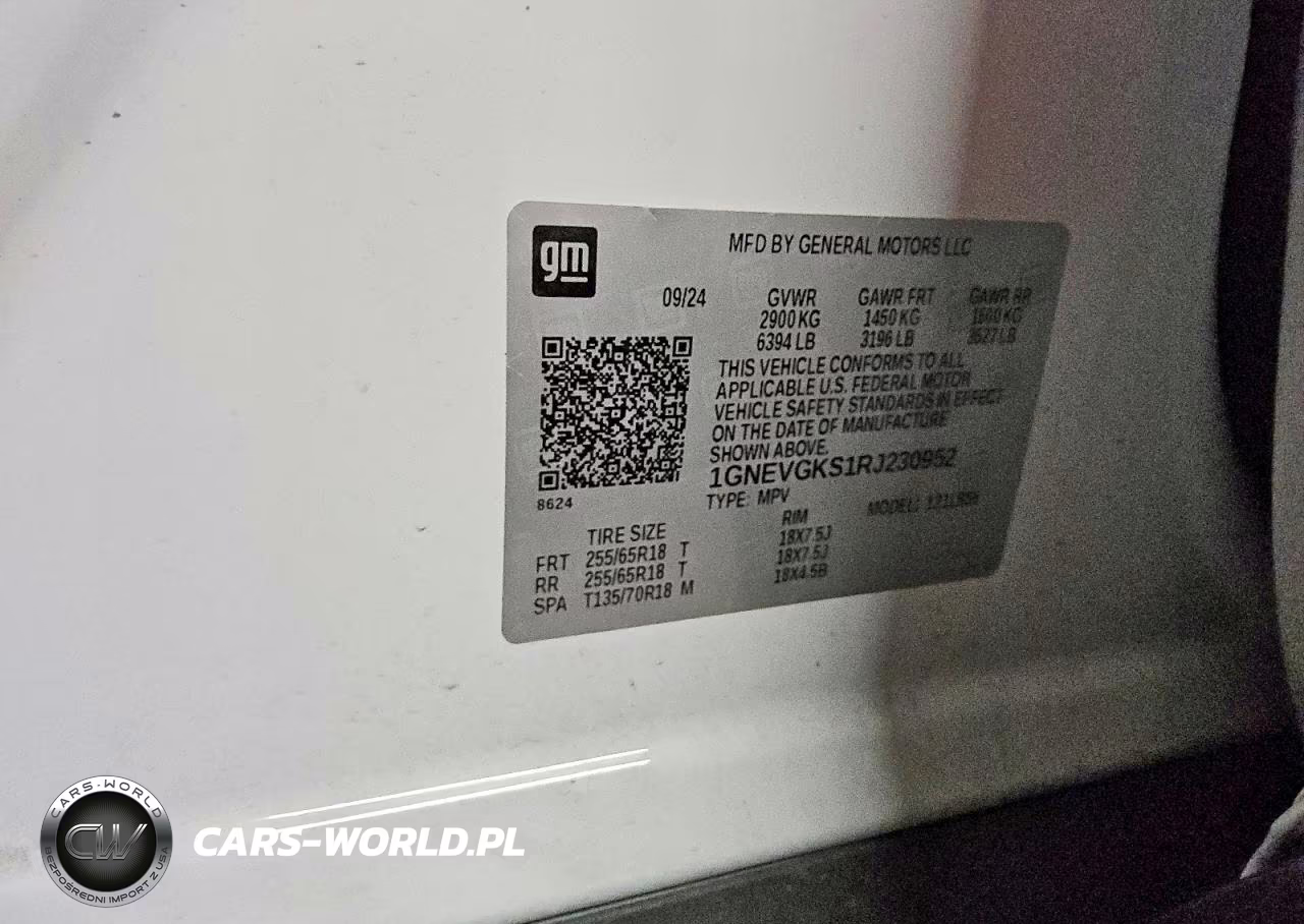 2024 Chevrolet Traverse Lt VIN:1GNEVGKS1RJ230952 - 13