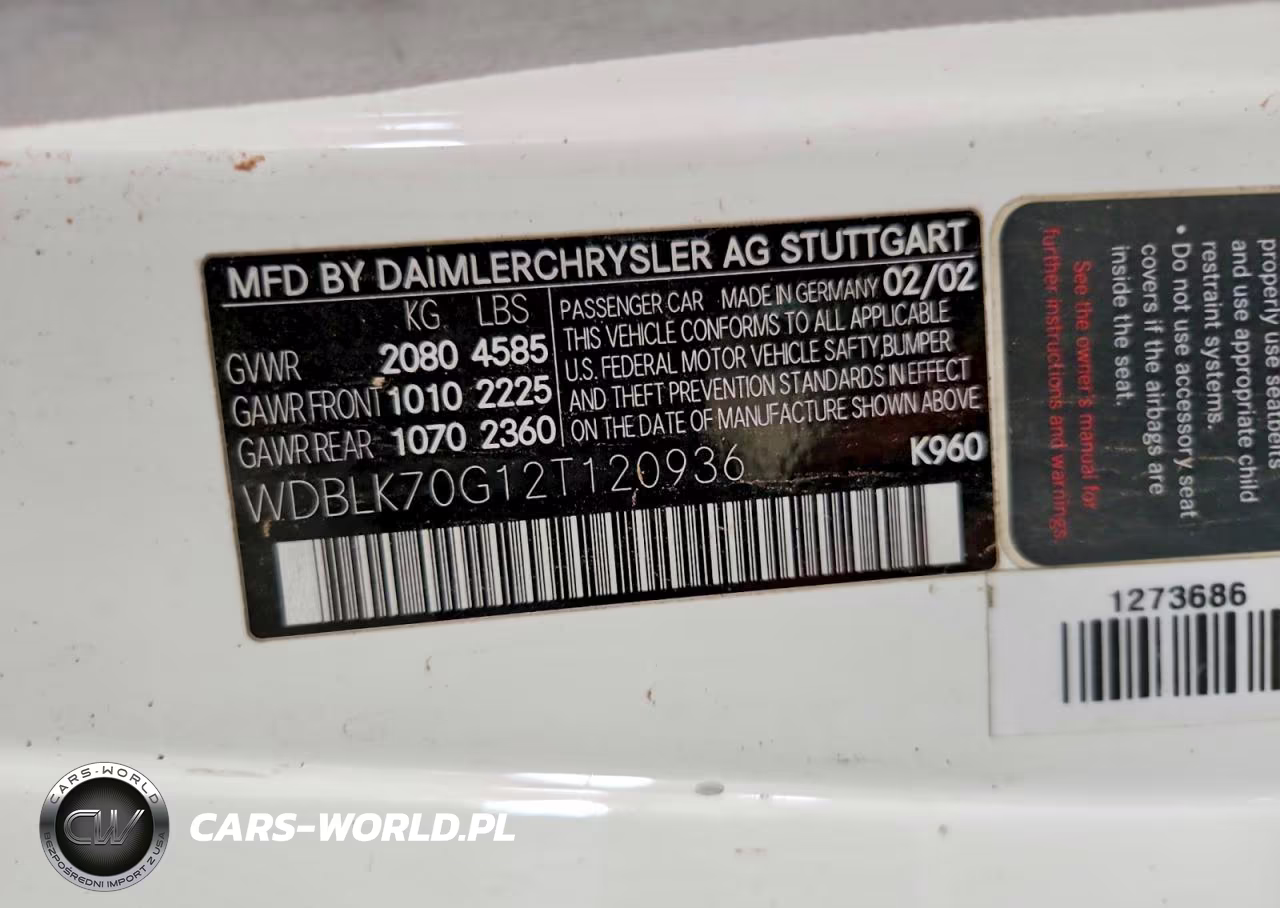 2002 Mercedes-Benz Clk 430 VIN:WDBLK70G12T120936 - 12