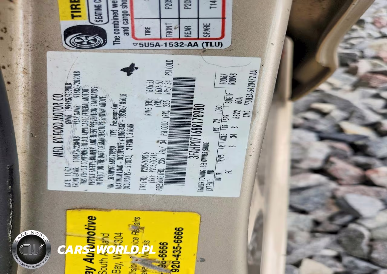 2008 Ford Fusion Se VIN:3FAHP07168R178980 - 12