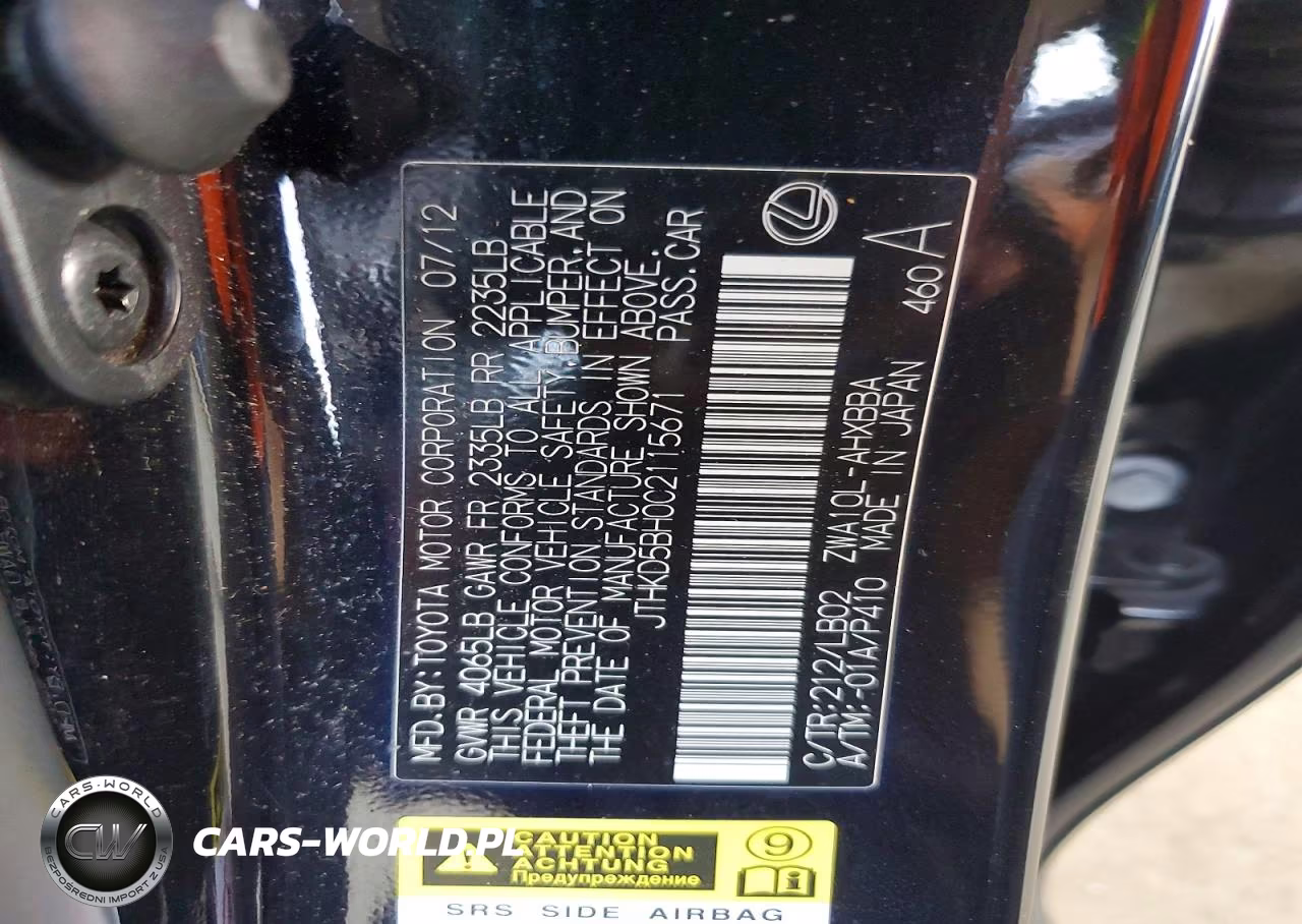 2012 Lexus Ct 200 VIN:JTHKD5BH0C2115671 - 12