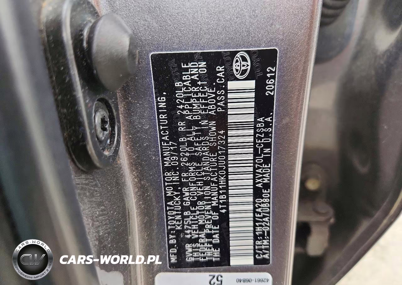 2018 Toyota Camry Se VIN:4T1B11HK0JU017324 - 12