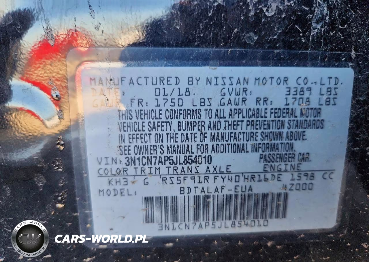 2018 Nissan Versa S VIN:3N1CN7AP5JL854010 - 12