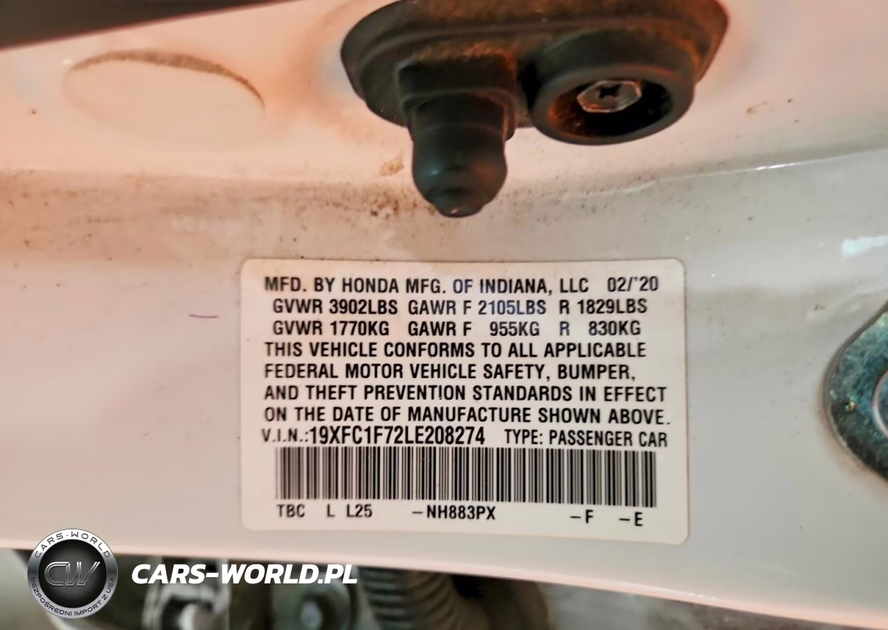 2020 Honda Civic Exl VIN:19XFC1F72LE208274 - 12