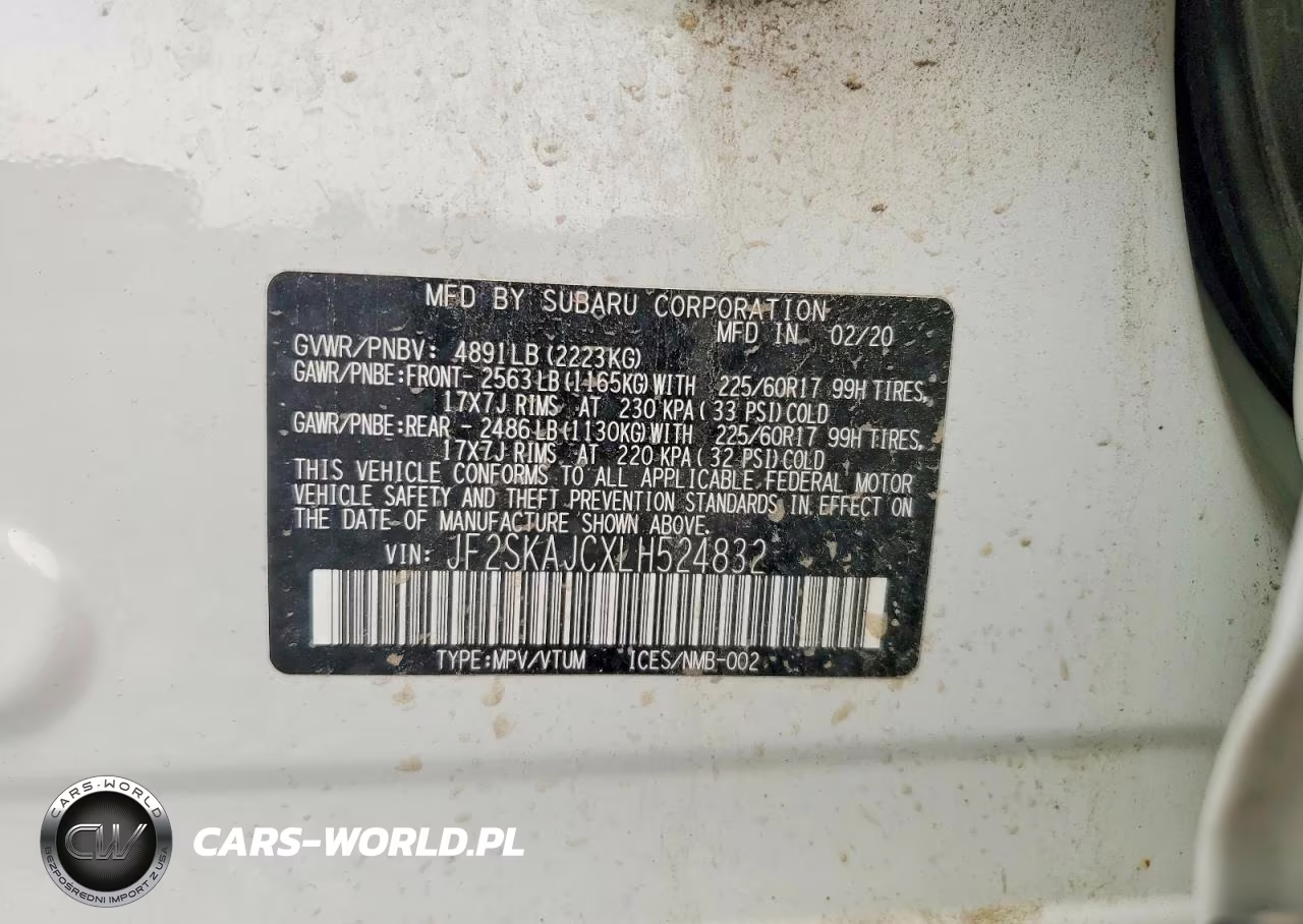 2020 Subaru Forester Premium VIN:JF2SKAJCXLH524832 - 13