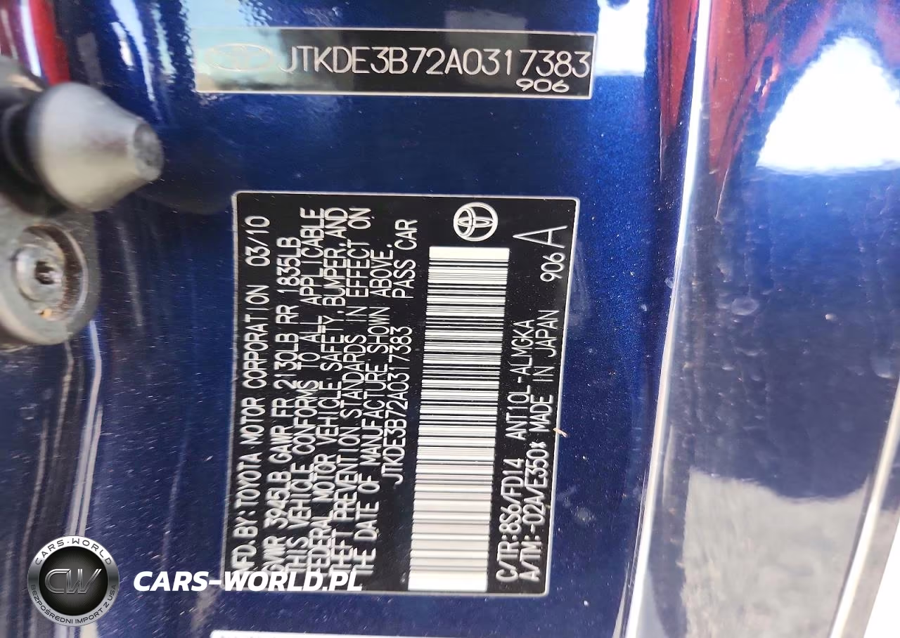 2010 Scion Tc Base VIN:JTKDE3B72A0317383 - 12