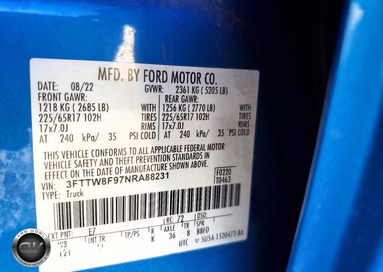 2022 Ford Maverick Xl VIN:3FTTW8F97NRA88231 - 12