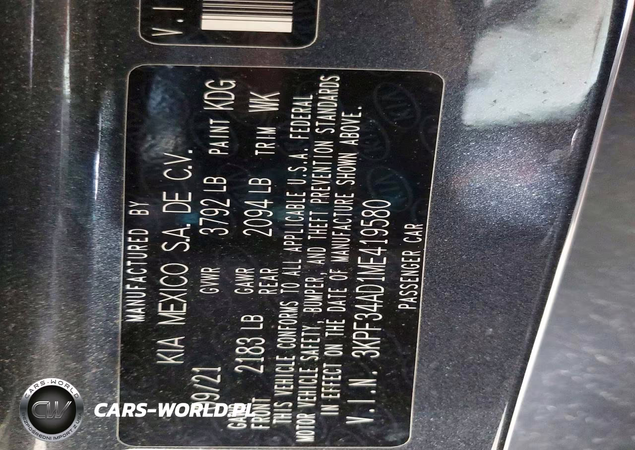 2021 Kia Forte Gt Line VIN:3KPF34AD1ME419580 - 12