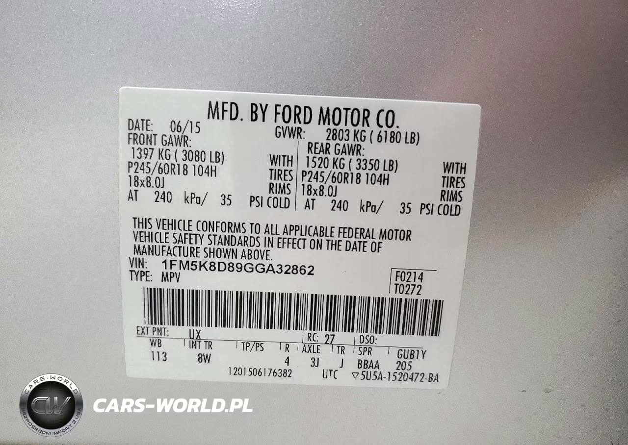 2016 Ford Explorer Xlt VIN:1FM5K8D89GGA32862 - 13