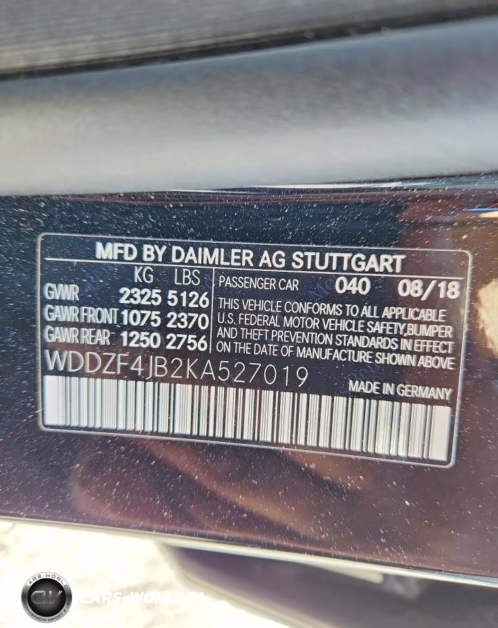 2019 Mercedes-Benz E 300 VIN:WDDZF4JB2KA527019 - 12