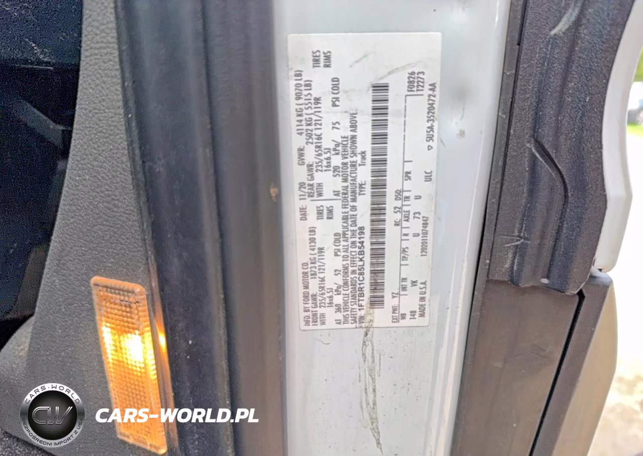 2020 Ford Transit T-250 VIN:1FTBR1C85LKB54198 - 10