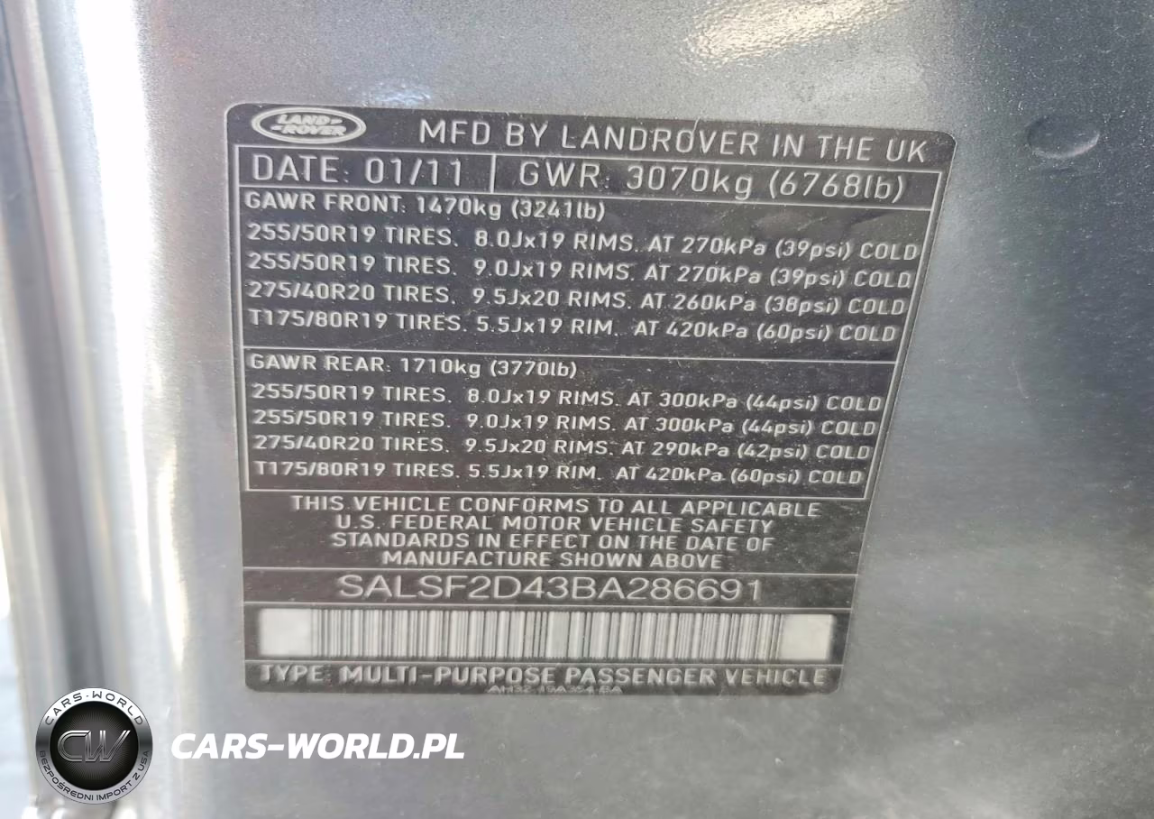 2011 Land Rover Range Rover Sport Hse VIN:SALSF2D43BA286691 - 12