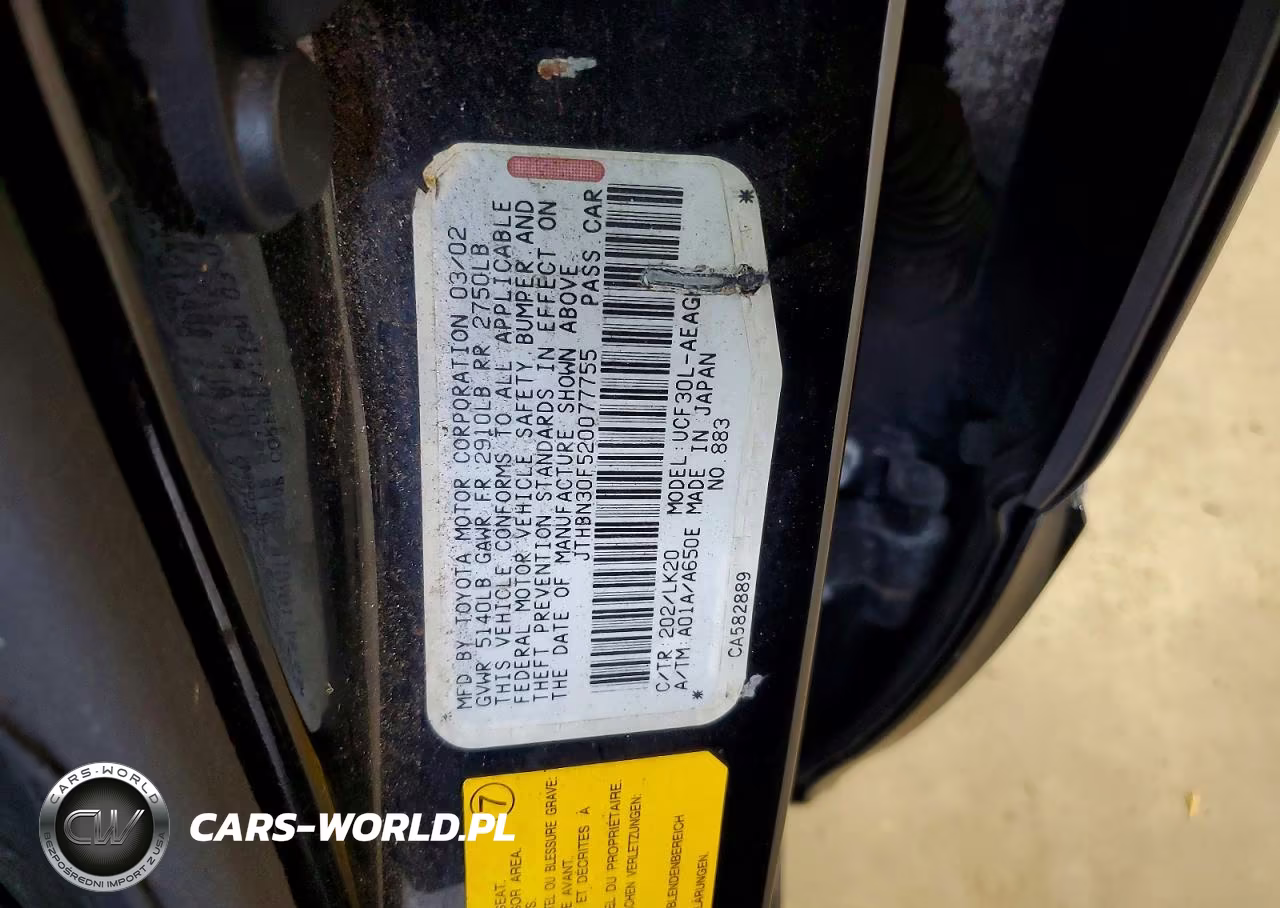 2002 Lexus Ls 430 VIN:JTHBN30F520077755 - 12