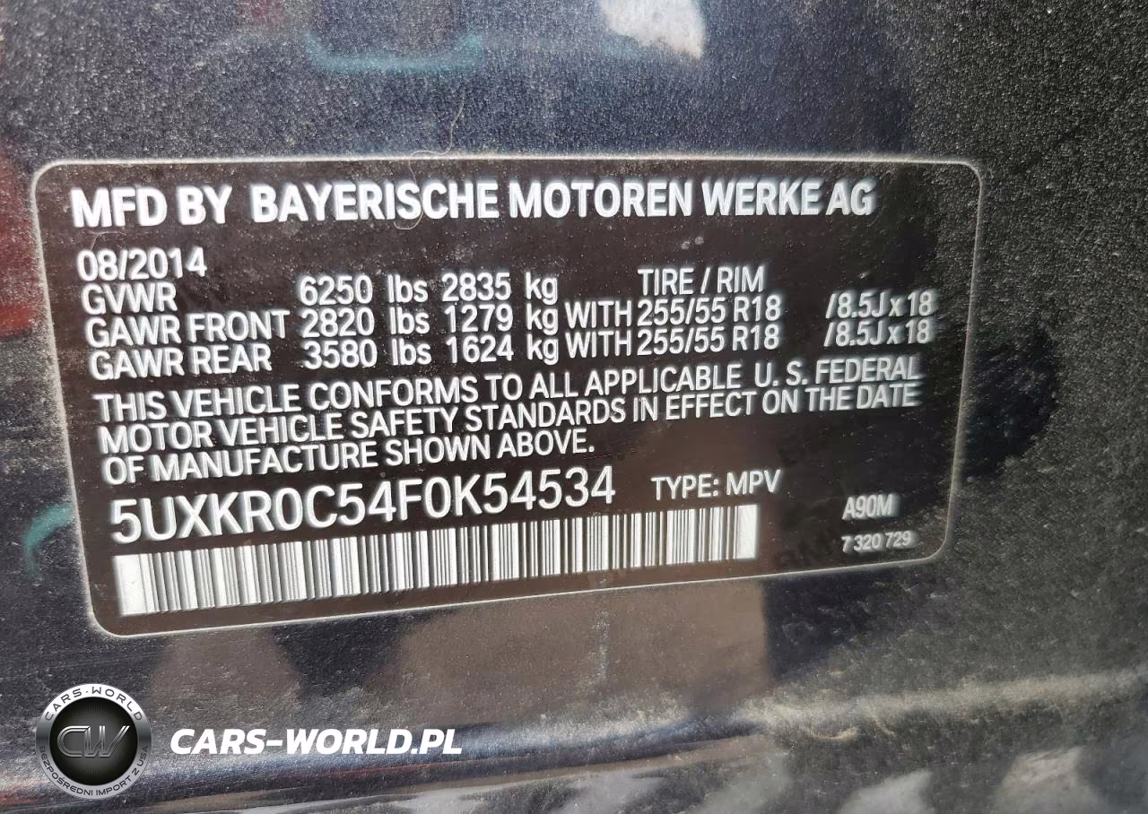 2015 BMW X5 xDrive35I VIN:5UXKR0C54F0K54534 - 13