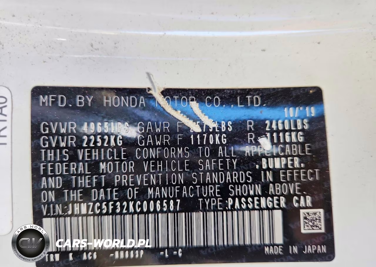 2019 Honda Clarity Touring VIN:JHMZC5F32KC006587 - 13