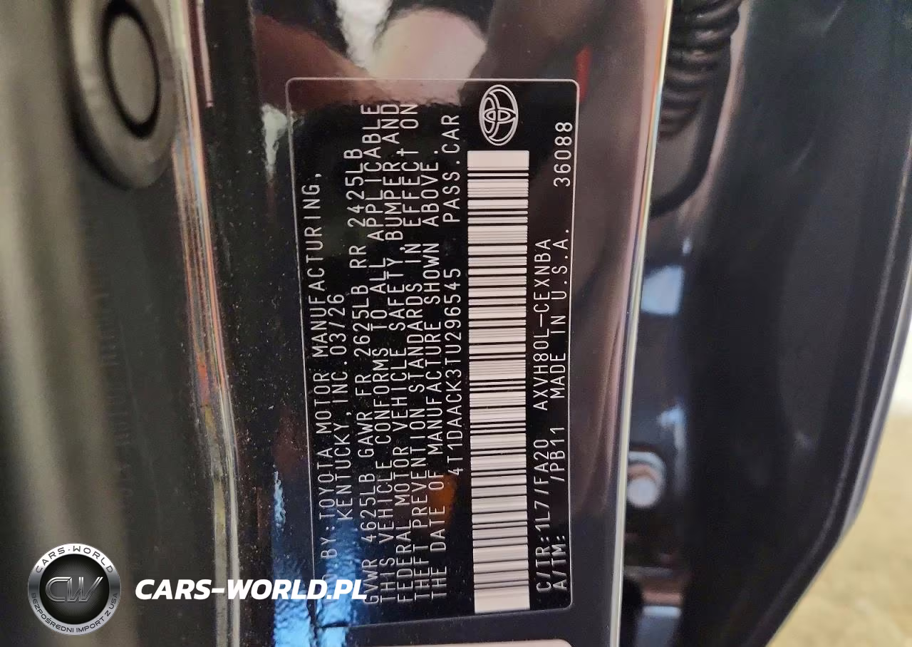 2026 Toyota Camry Le VIN:4T1DAACK3TU296545 - 13