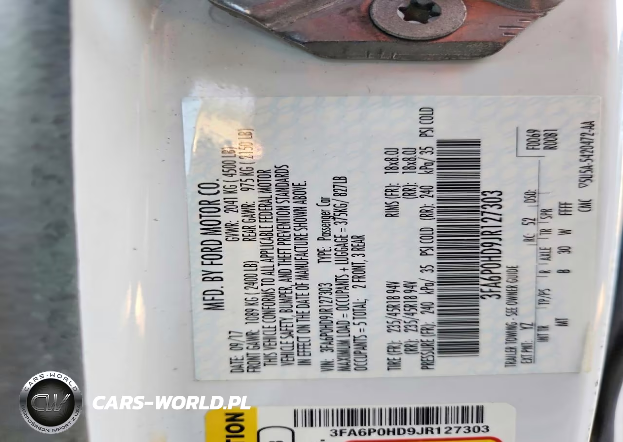 2018 Ford Fusion Se VIN:3FA6P0HD9JR127303 - 12