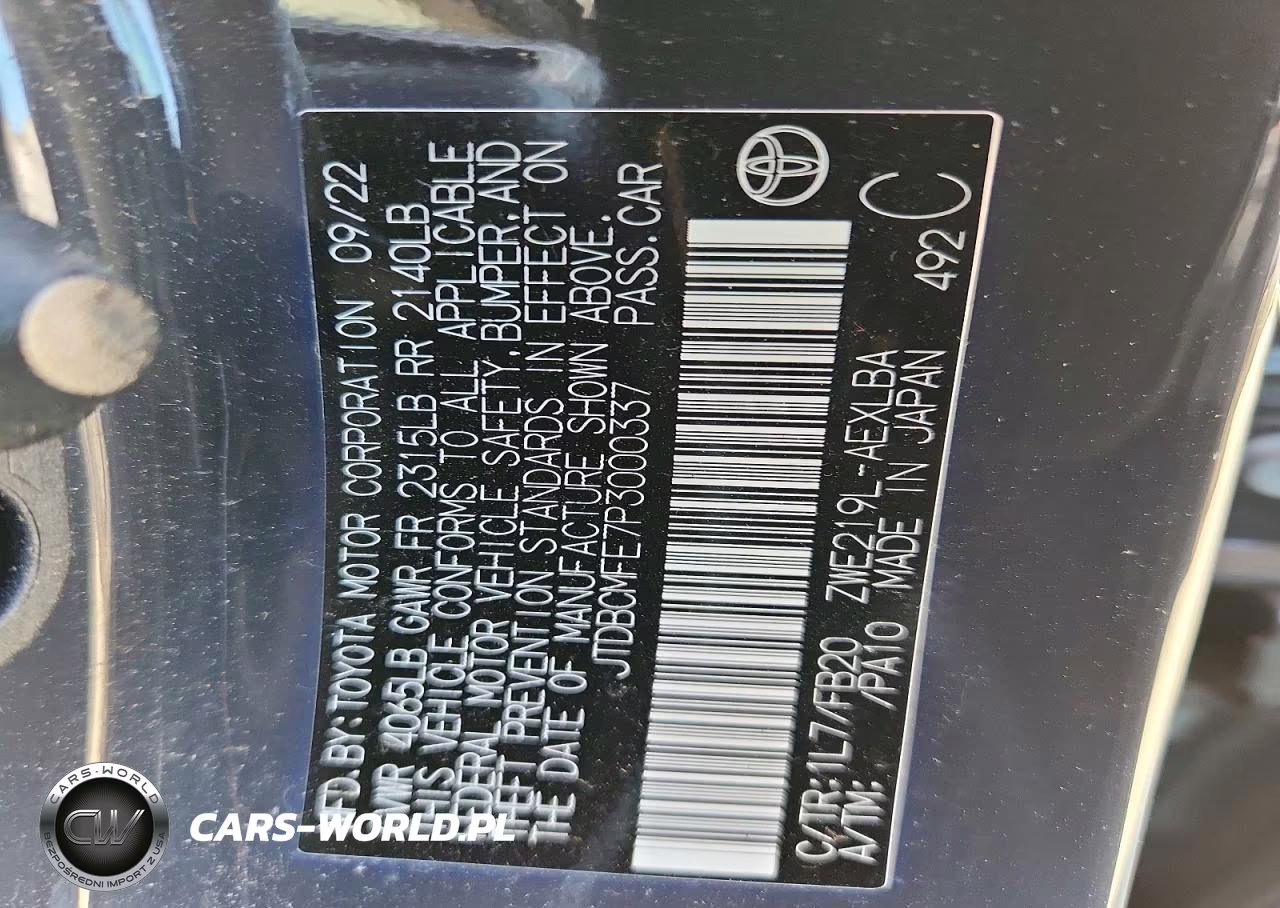 2023 Toyota Corolla Hybrid Le VIN:JTDBCMFE7P3000337 - 12