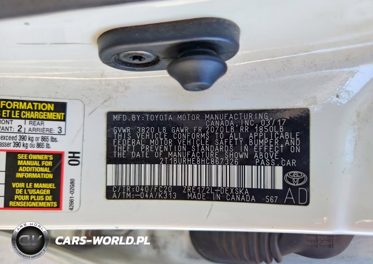 2017 Toyota Corolla Se VIN:2T1BURHE8HC867326 - 13