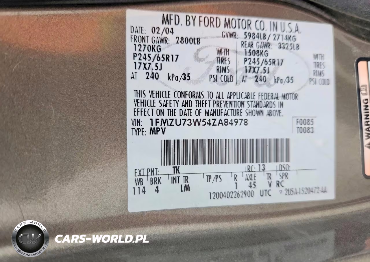 2004 Ford Explorer Xlt VIN:1FMZU73W54ZA84978 - 13