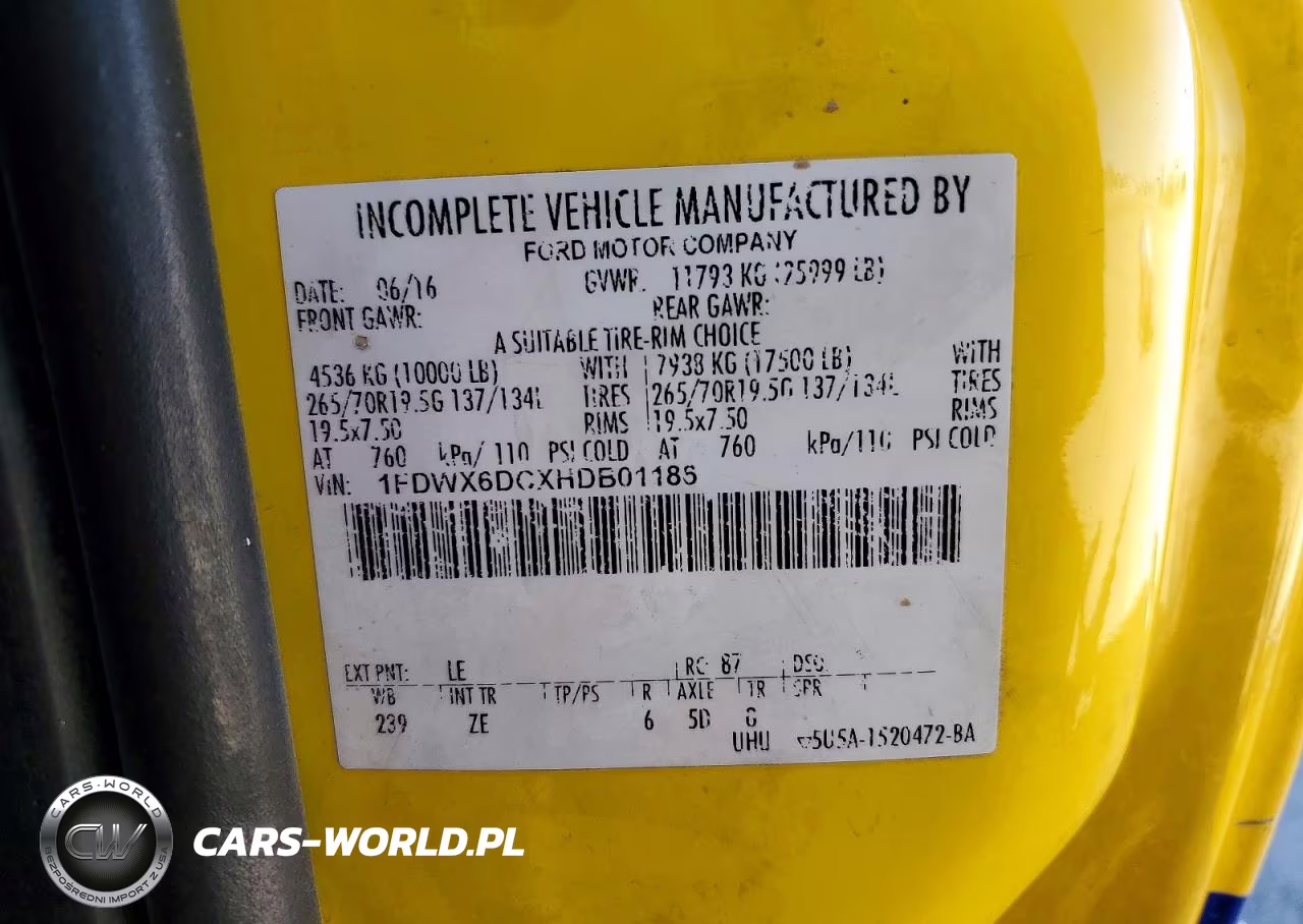 2017 Ford F650 Super Duty VIN:1FDWX6DCXHDB01186 - 11
