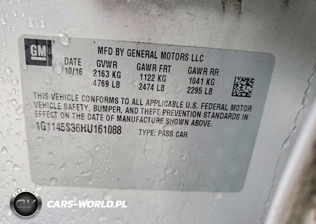 2017 Chevrolet Impala Premier VIN:1G1145S36HU161088 - 13