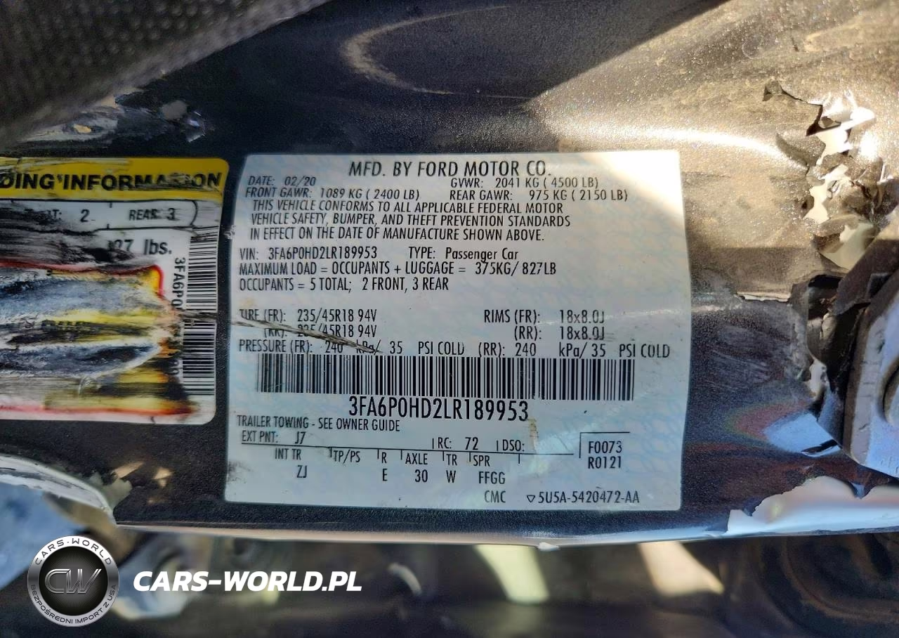 2020 Ford Fusion Se VIN:3FA6P0HD2LR189953 - 12