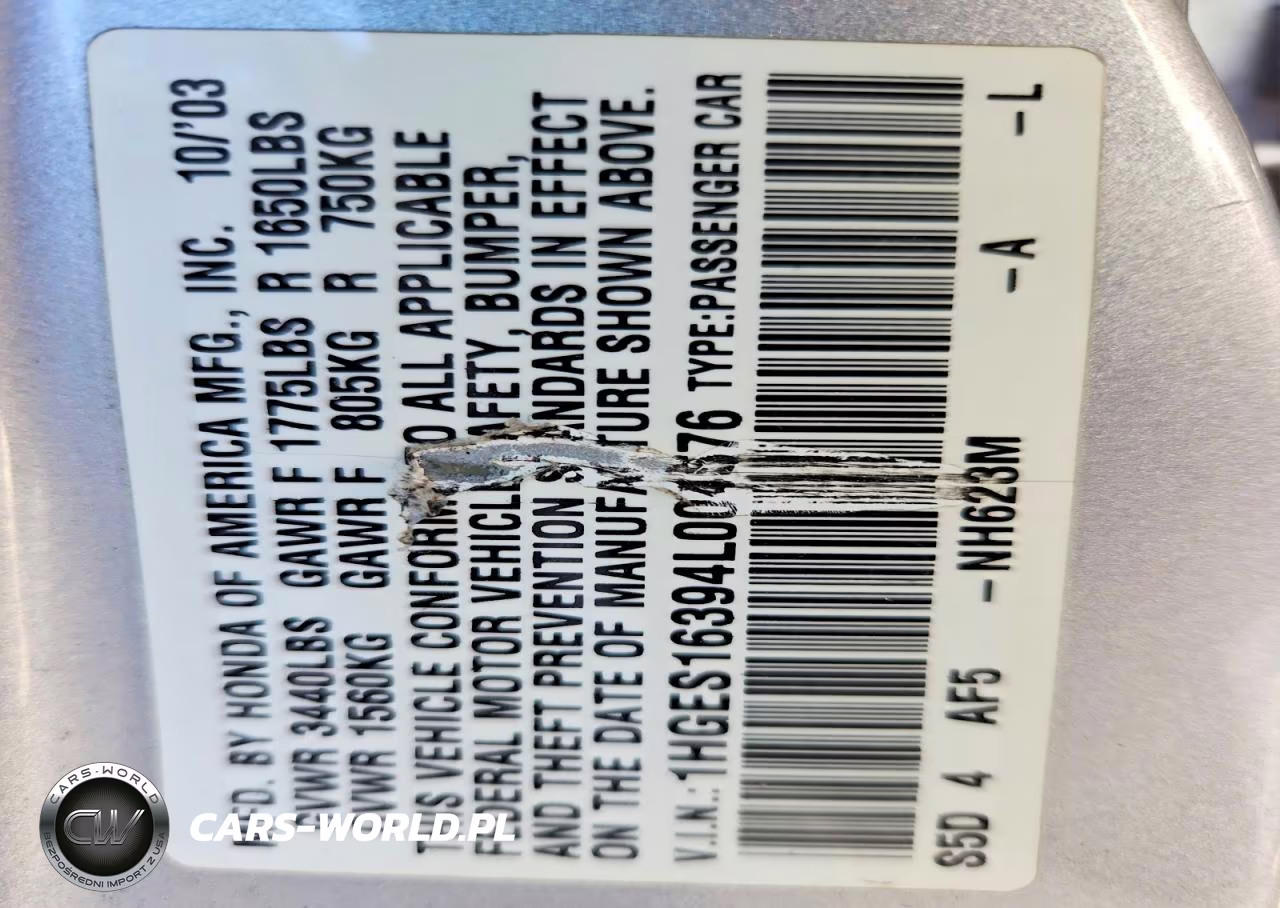 2004 Honda Civic Dx Vp VIN:1HGES16394L004576 - 12