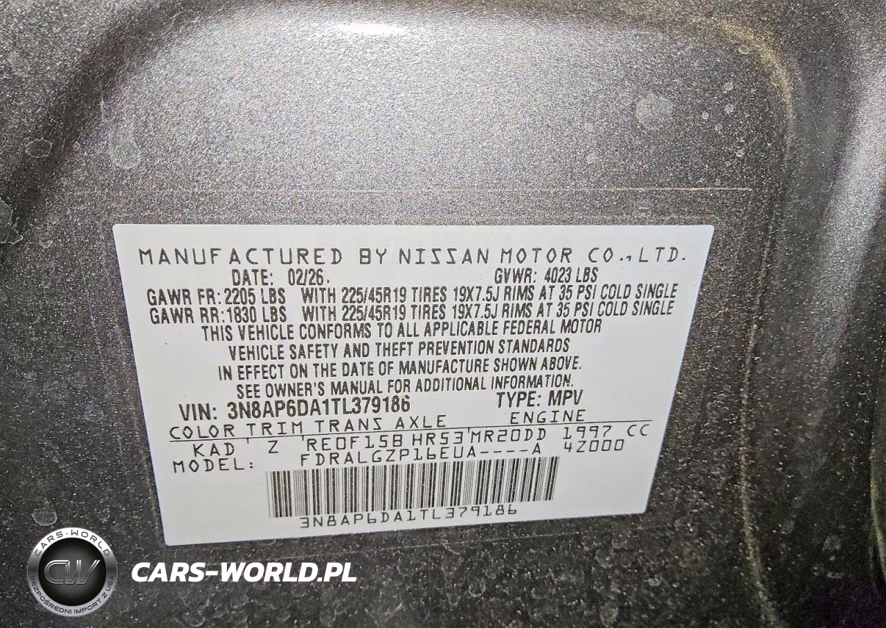 2026 Nissan Kicks Sr VIN:3N8AP6DA1TL379186 - 13