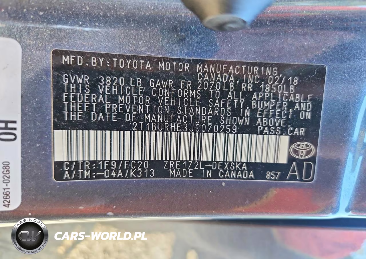 2018 Toyota Corolla Se VIN:2T1BURHE3JC070259 - 13