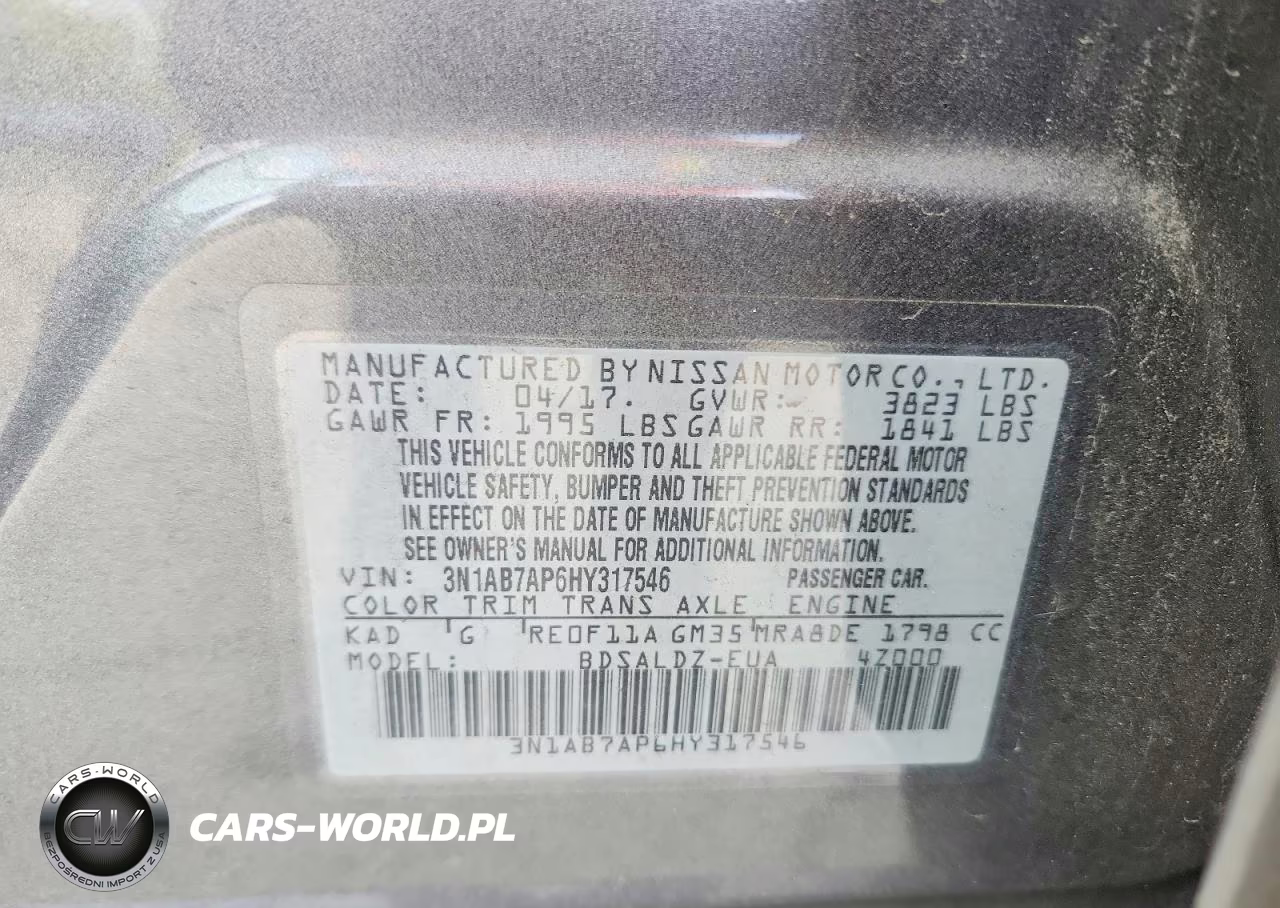 2017 Nissan Sentra Sv VIN:3N1AB7AP6HY317546 - 12
