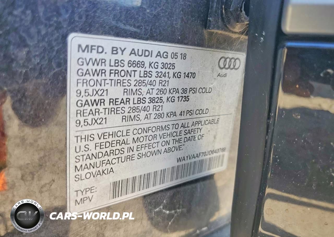 2018 Audi Q7 Prestige VIN:WA1VAAF70JD043769 - 13