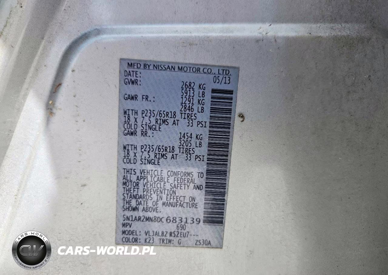 2013 Nissan Pathfinder S VIN:5N1AR2MN8DC683139 - 13