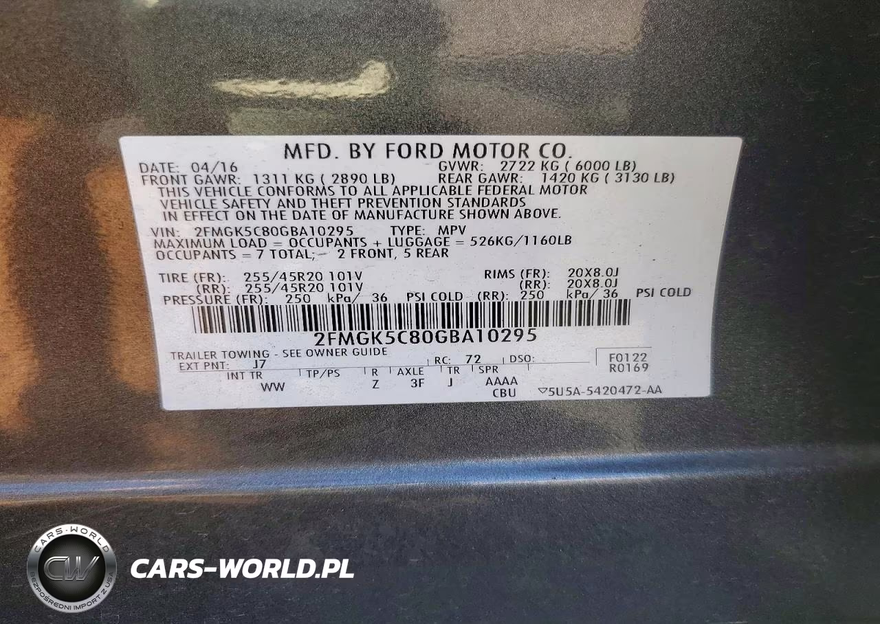 2016 Ford Flex Sel VIN:2FMGK5C80GBA10295 - 14