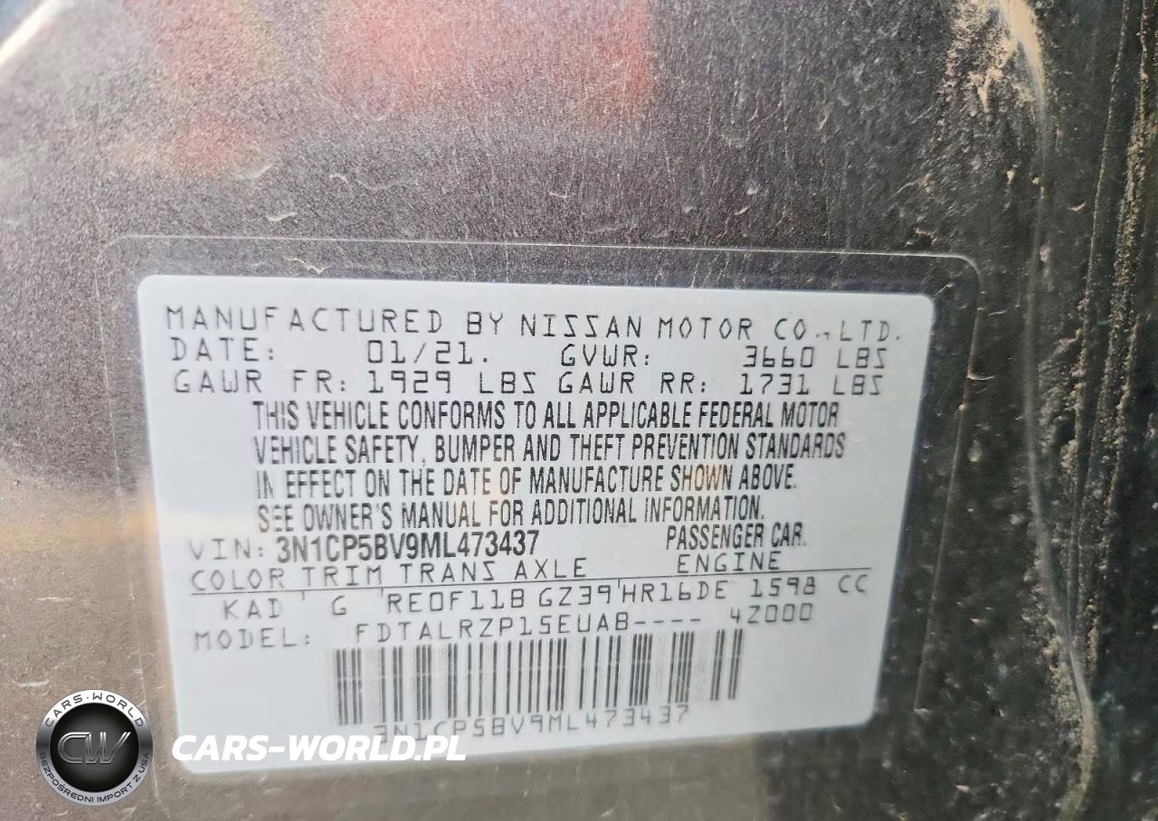2021 Nissan Kicks S VIN:3N1CP5BV9ML473437 - 12