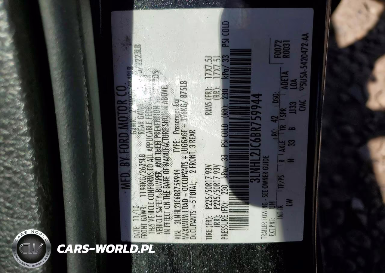 2011 Lincoln Mkz VIN:3LNHL2JC6BR759944 - 12