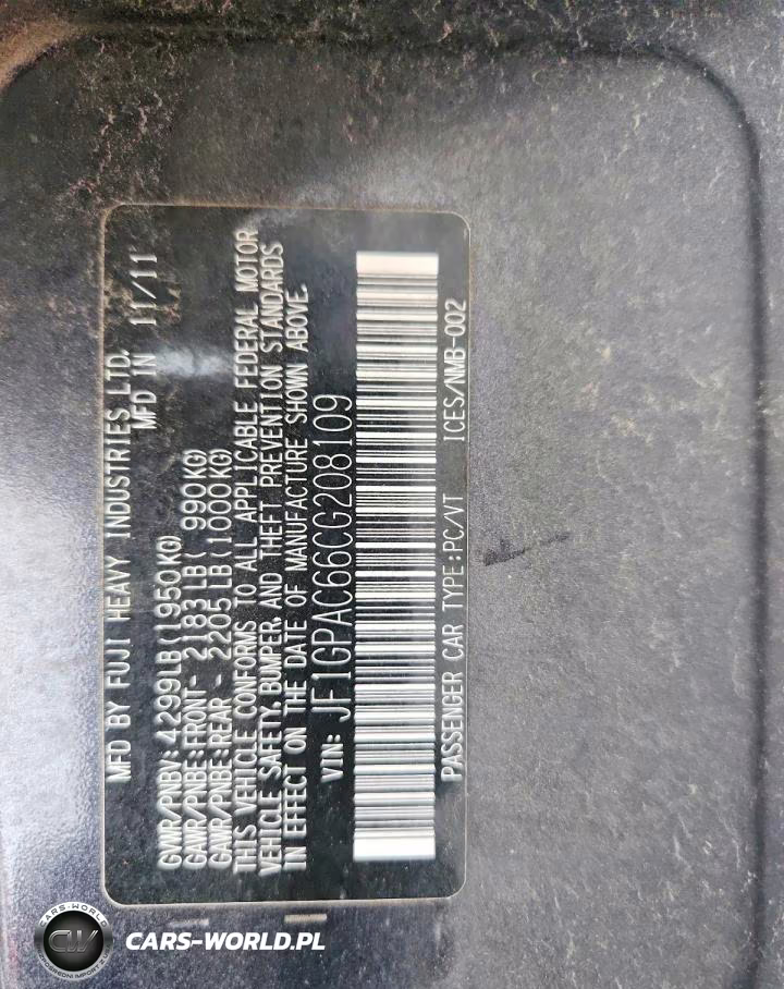 2012 Subaru Impreza Premium VIN:JF1GPAC66CG208109 - 12