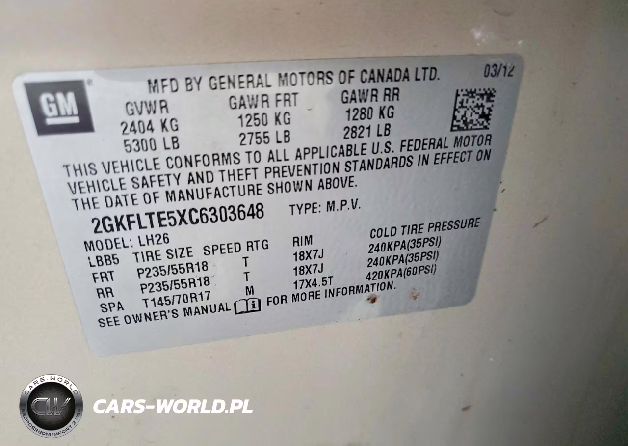 2012 GMC Terrain Sle VIN:2GKFLTE5XC6303648 - 13