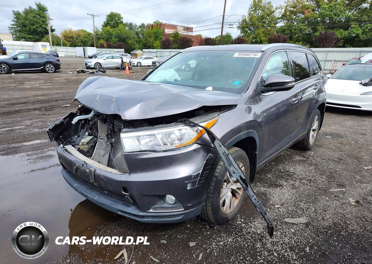 2015 Toyota Highlander Xle VIN:5TDJKRFH5FS144326 - 1