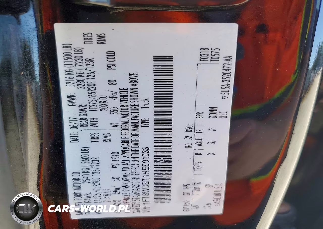 2017 Ford F350 Super Duty VIN:1FT8W3BT1HEE01033 - 12