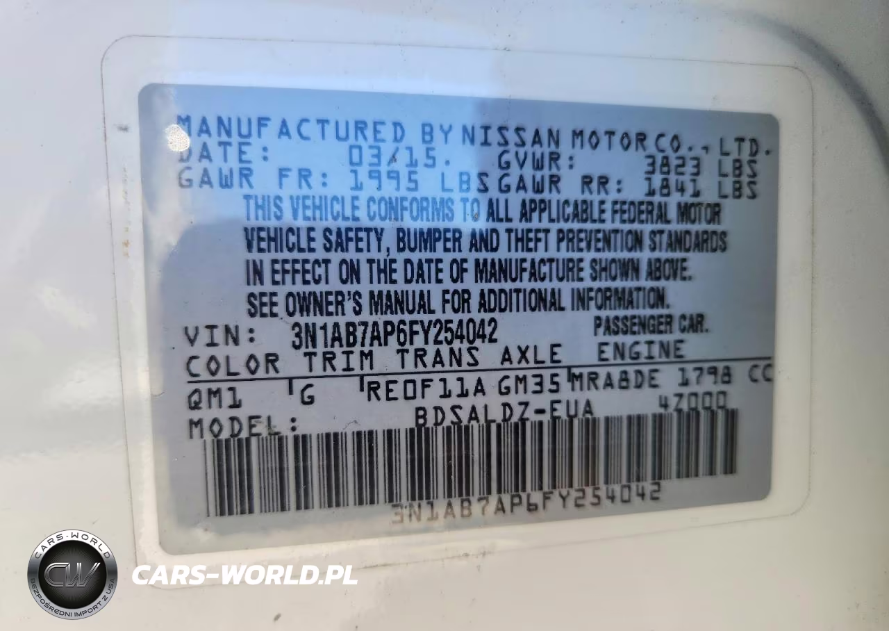2015 Nissan Sentra Sv VIN:3N1AB7AP6FY254042 - 12