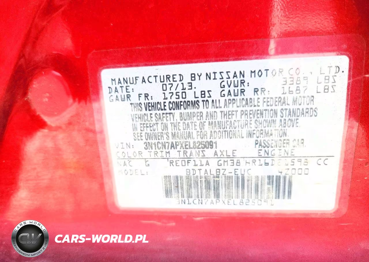 2014 Nissan Versa 1.6 S VIN:3N1CN7APXEL825091 - 13