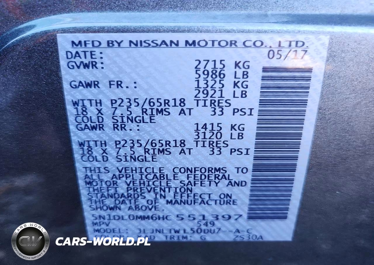 2017 Infiniti Qx60 Base VIN:5N1DL0MM6HC551397 - 13