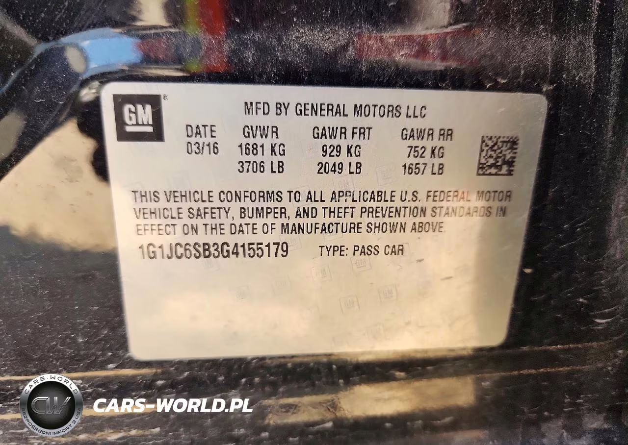 2016 Chevrolet Sonic Lt VIN:1G1JC6SB3G4155179 - 12